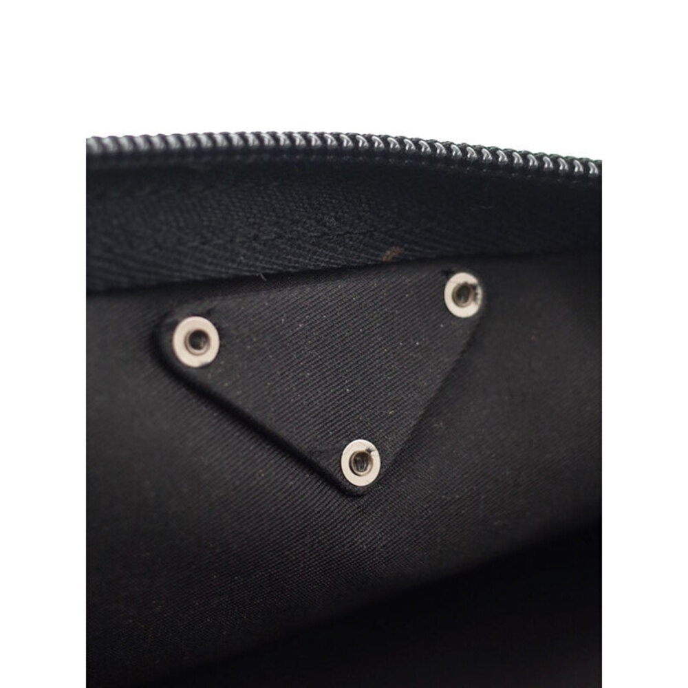 Prada Tessuto shoulder bag leather trim enameled triangle logo Black - Picture 9 of 9